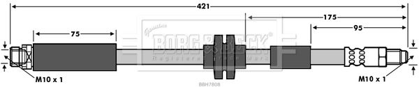 BORG & BECK Тормозной шланг BBH7808